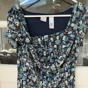 Emma James Blues, Brown & Cream Design Top M